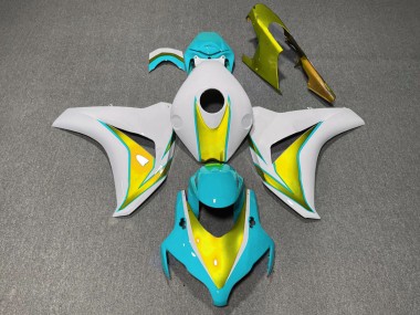 08-11 Light Blue and Gold CBR1000RR Fairings