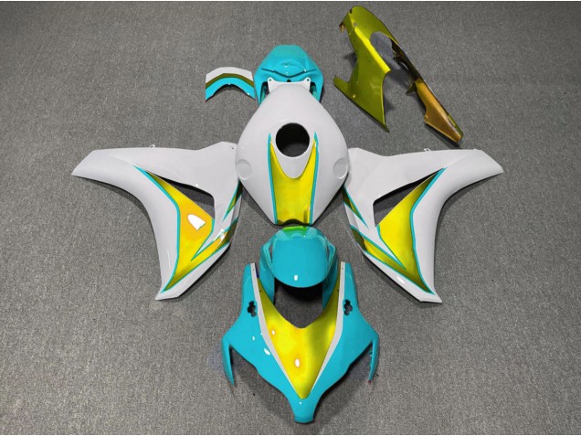 08-11 Light Blue and Gold CBR1000RR Fairings