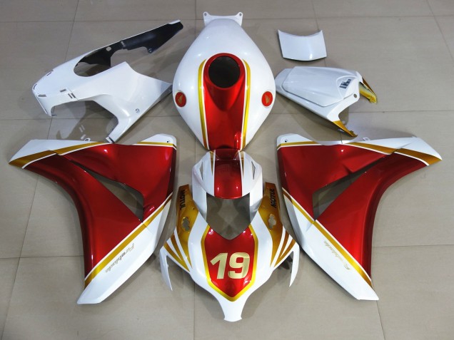 08-11 Red and White 19 CBR1000RR Fairings