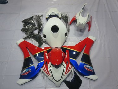 08-11 White Blue and Red CBR1000RR Fairings