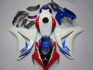 08-11 White Red and Blue CBR1000RR Fairings