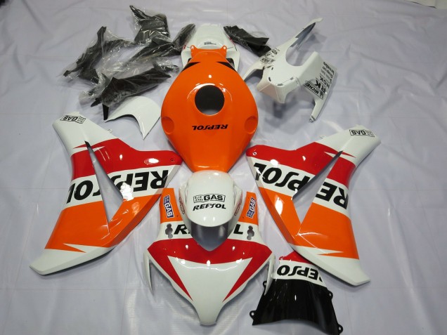 08-11 White Repsol Design CBR1000RR Fairings