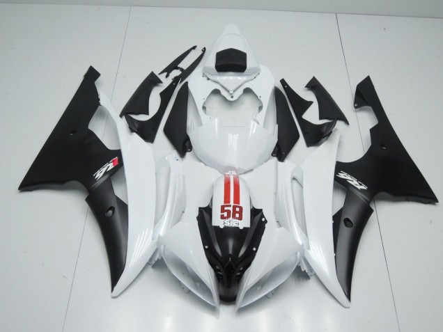 08-16 58 Sic White and Black R6 Fairings