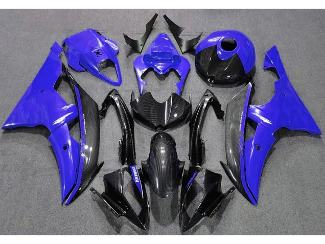 08-16 Gloss Blue and Carbon R6 Fairings