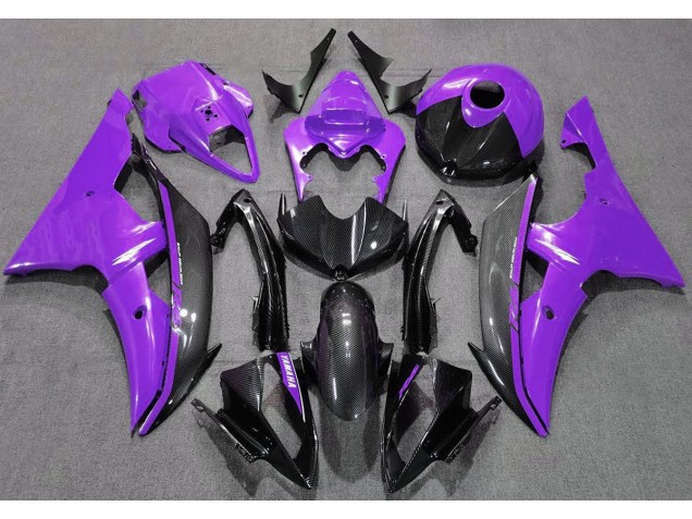 08-16 Gloss Purple and Carbon R6 Fairings