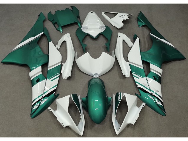 08-16 Gloss White and Seafoam Green OEM Style R6 Fairings