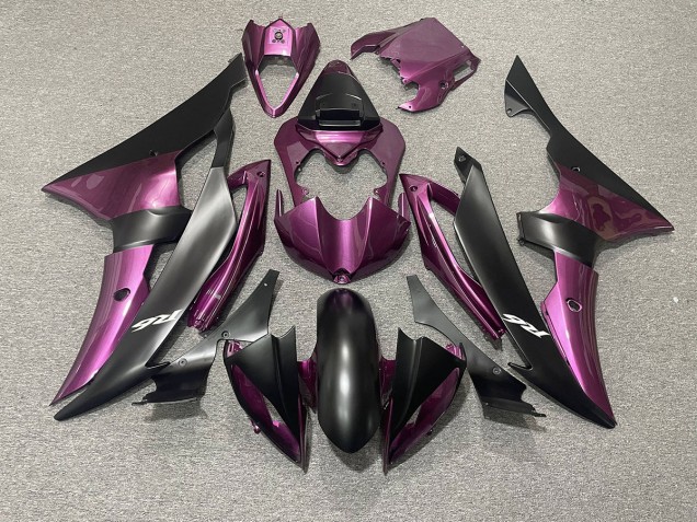 08-16 Light Purple and Matte Black R6 Fairings