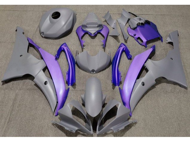 08-16 Matte Grey & Purple R6 Fairings