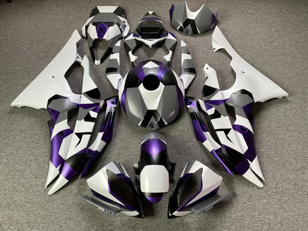 08-16 Mystic Purple Snow Camo R6 Fairings