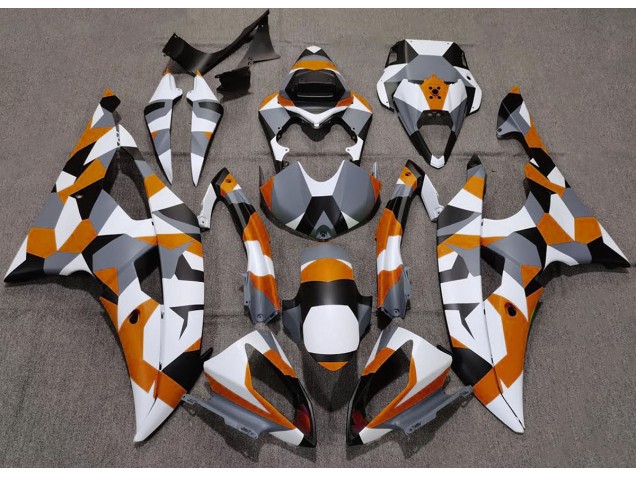 08-16 Orange Camo Plain R6 Fairings