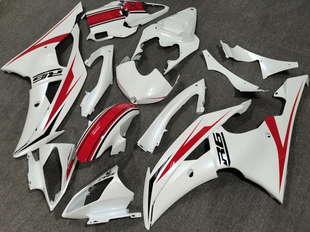 08-16 Pearl White Custom R6 Fairings