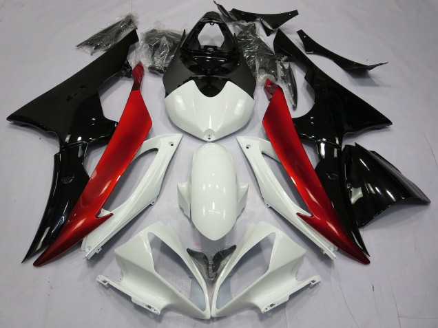 08-16 Red Black and White R6 Fairings