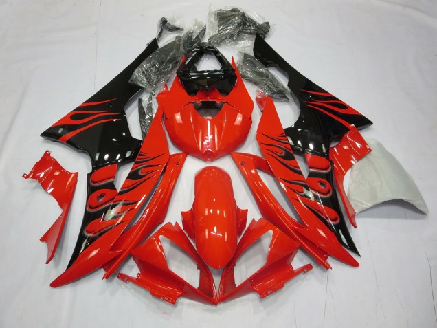 08-16 Red Flame R6 Fairings