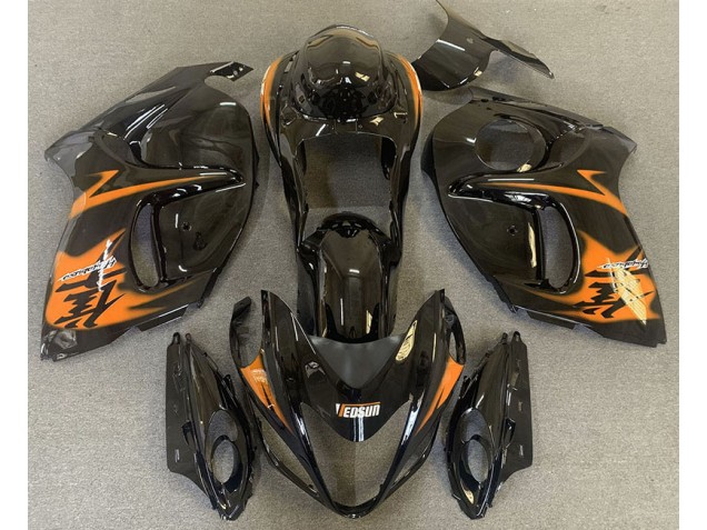 08-20 Gloss Black & Orange GSXR 1300 Hayabusa Fairings