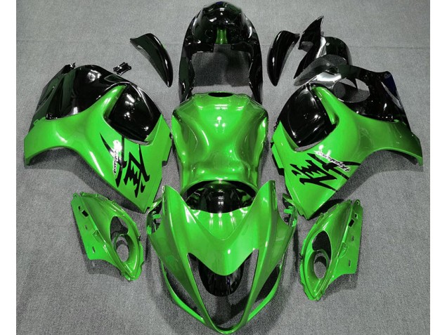 08-20 Gloss Green and Black GSXR 1300 Hayabusa Fairings