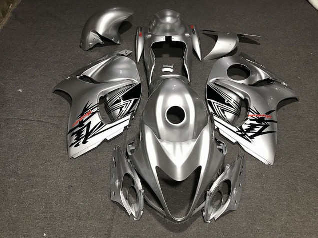 08-20 Liquid Silver & Red GSXR 1300 Hayabusa Fairings