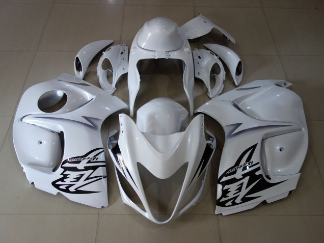 08-20 White GSXR 1300 Hayabusa Fairings