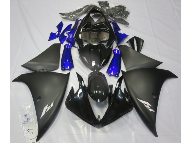 09-11 Matte Black & Blue R1 Fairings