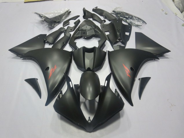 09-11 Matte Black Red R1 Fairings
