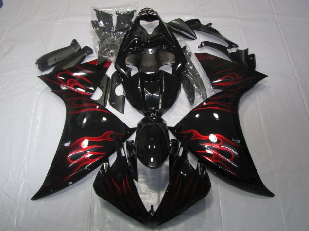 09-11 Red Flame R1 Fairings