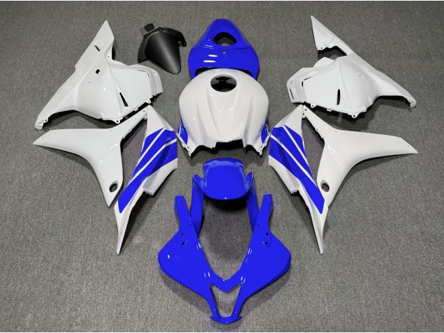 09-12 Dark Blue and White Side Stripe CBR600RR Fairings