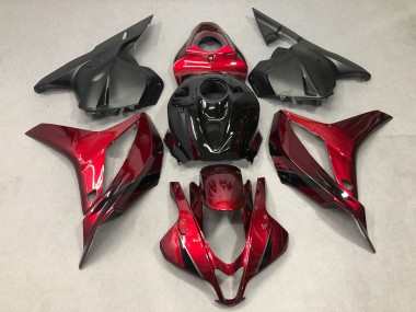 09-12 Deep Red with Black CBR600RR Fairings