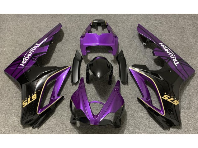 09-12 Gloss Purple and Black Daytona 675 Fairings