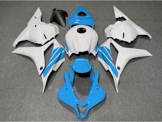 09-12 Light Blue and White Side Stripe CBR600RR Fairings