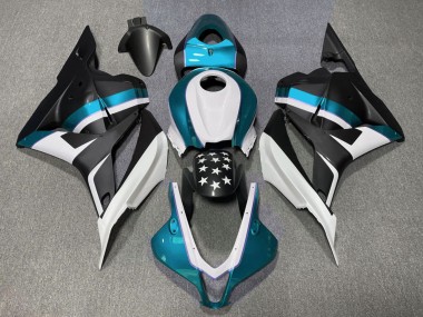 09-12 Matte Black and Light Blue Star CBR600RR Fairings