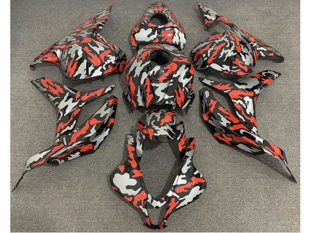 09-12 Red Grey Camo CBR600RR Fairings