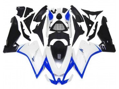 10-15 Gloss White & Blue RSV4 1000 Fairings