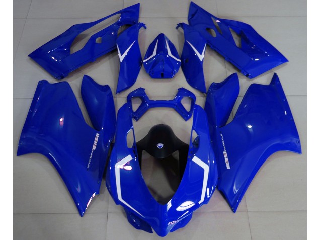 11-14 Gloss Blue & White Ducati 1199 Fairings