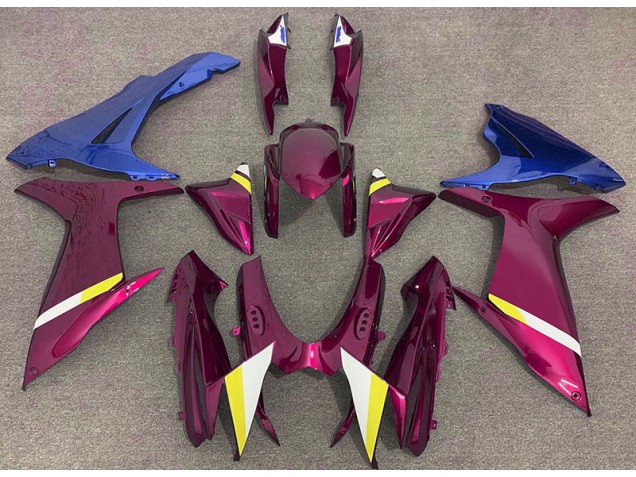 11-24 Gloss Red and Blue GSXR 600-750 Fairings