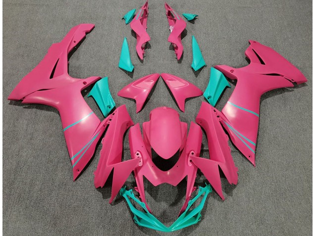 11-24 Matte Hot Pink and Teal GSXR 600-750 Fairings
