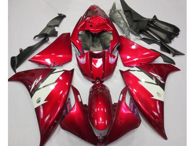 12-14 Gloss Red & White R1 Fairings