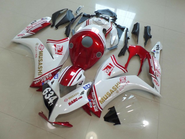 12-16 634 White and Red CBR1000RR Fairings