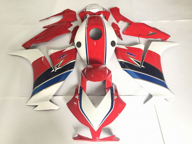 12-16 Red with White / Blue CBR1000RR Fairings