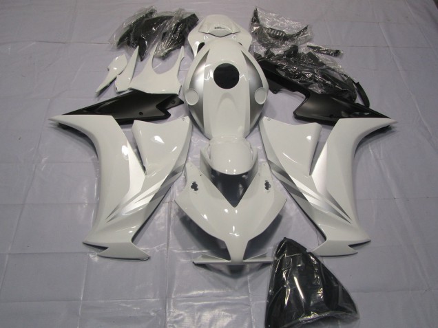 12-16 White and Silver CBR1000RR Fairings