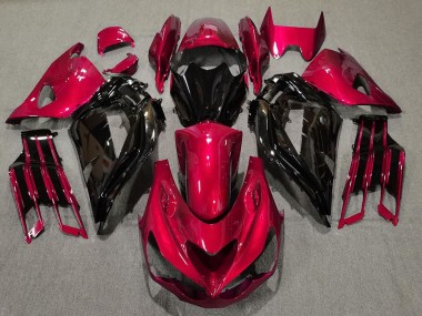 12-21 Gloss Red and Black ZX14R Fairings
