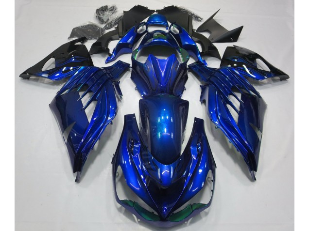 12-21 Ocean Blue Gloss ZX14R Fairings