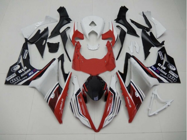 13-16 Red White and Black Style Daytona 675 Fairings