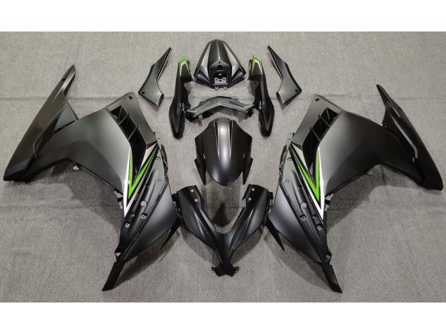 13-18 Matte Black & Green Ninja 300 Fairings
