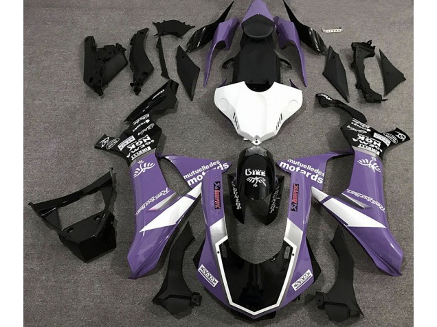 15-19 Gloss Purple Logo Style R1 Fairings