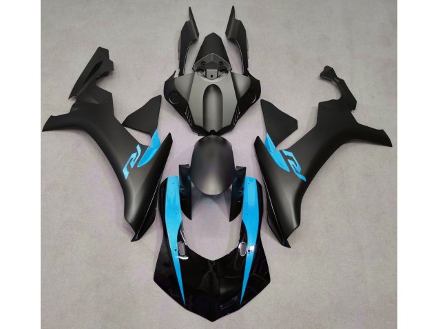 15-19 Matte Black & Light Blue R1 Fairings