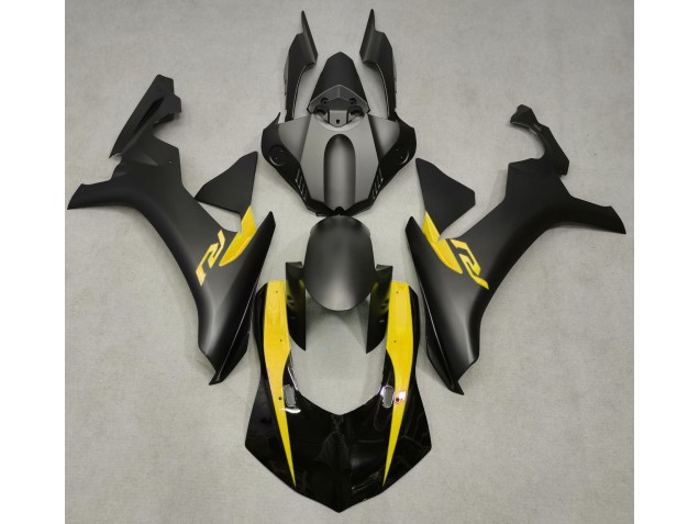 15-19 Matte Black & Yellow R1 Fairings