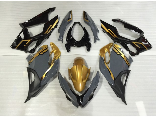 18-23 Nardo Grey and Gold Ninja 400 Fairings