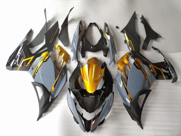 18-23 Nardo Grey & Gold Ninja 400 Fairings