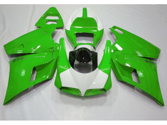 93-05 Gloss Green & White Ducati 996 748 916 998 Fairings