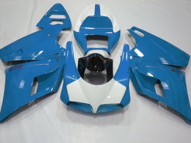 93-05 Gloss Light Blue & White Ducati 996 748 916 998 Fairings