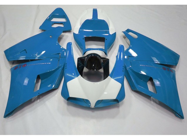 93-05 Gloss Light Blue & White Ducati 996 748 916 998 Fairings